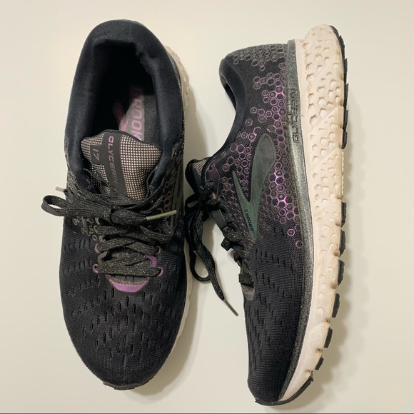 Brooks Shoes - Brooks Glycerin 17 Running Shoes Womens Size 8 Black Purple Sneakers 1202831B097